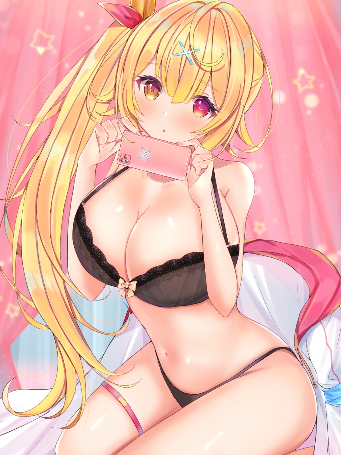 bra cleavage garter hoshikawa_sara mi_taro333 nijisanji pantsu