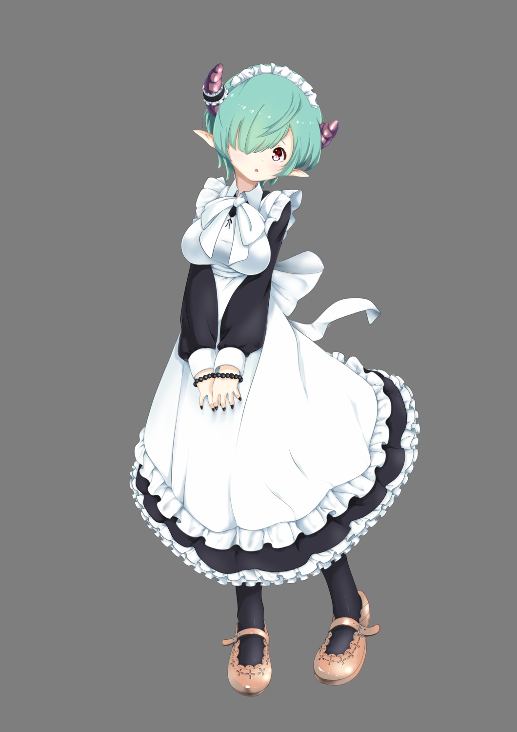 horns maid pointy_ears tagme transparent_png