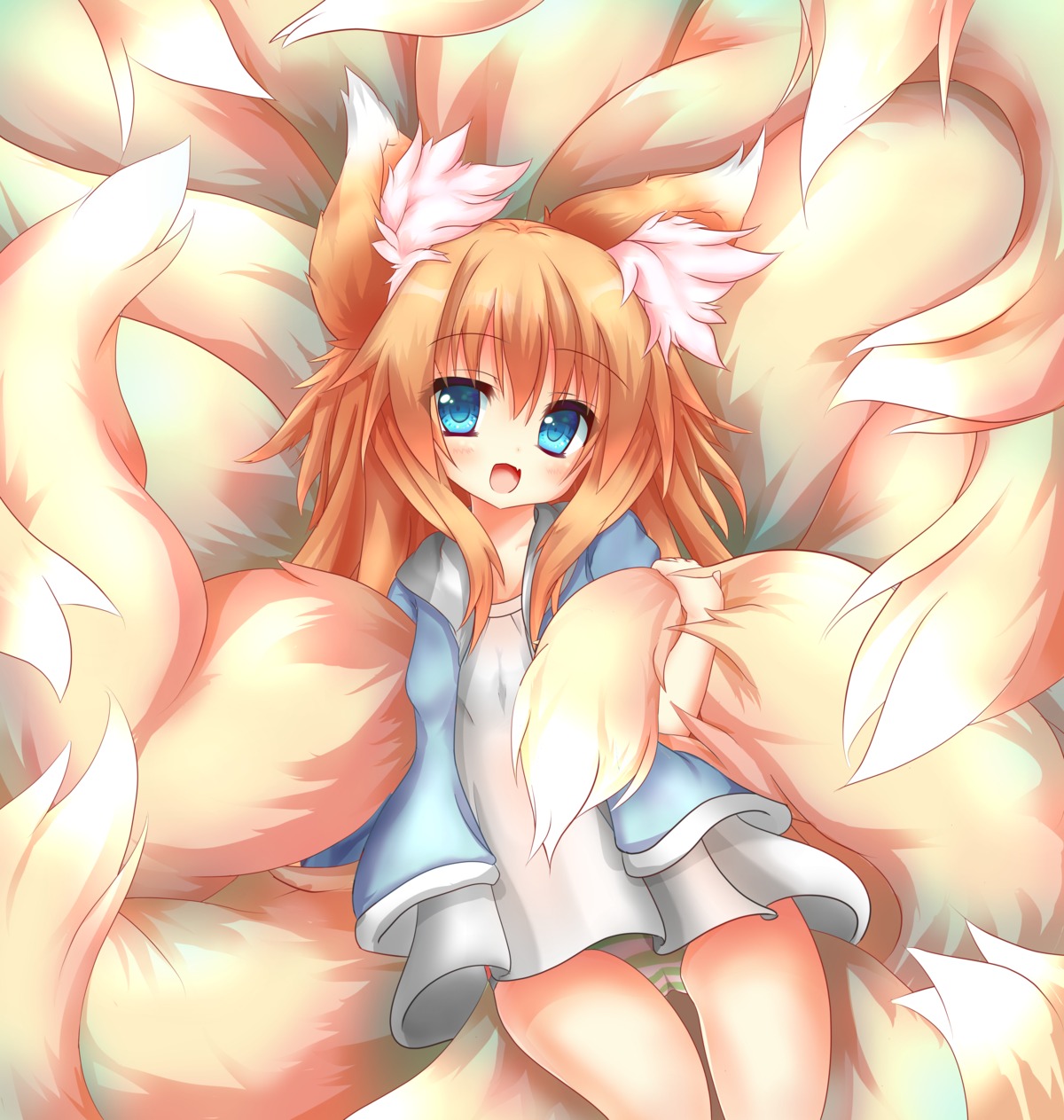 animal_ears kitsune kitsune_mugi_nyan loli pantsu shimapan tail