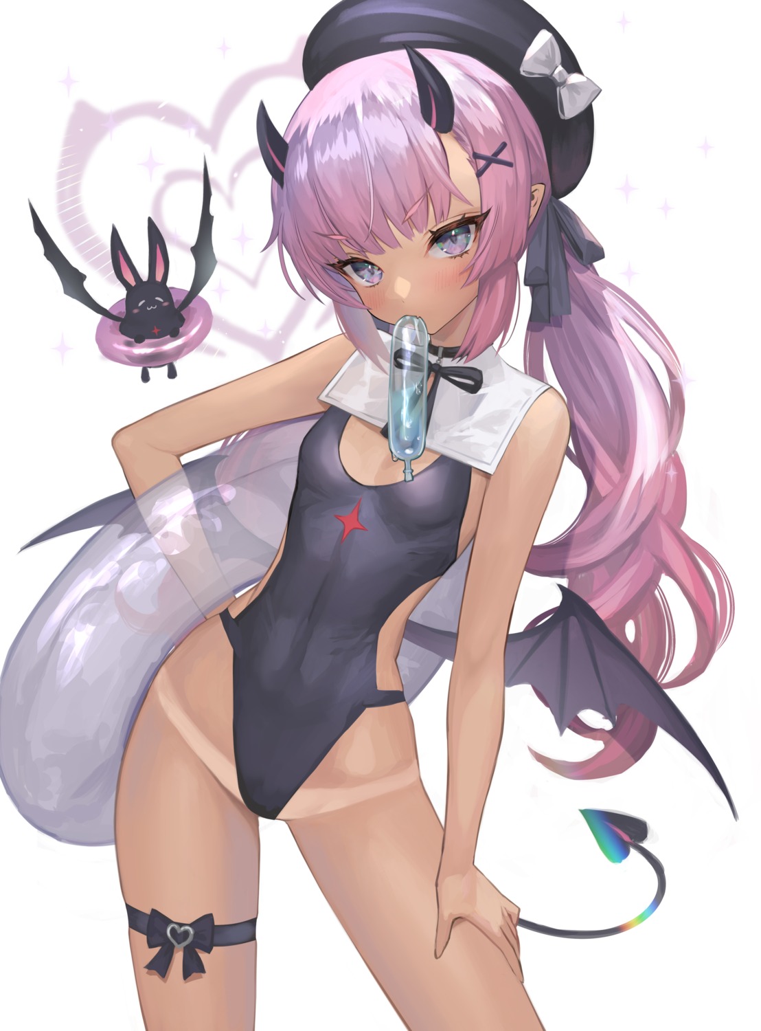 hitowa swimsuits tail tan_lines wings