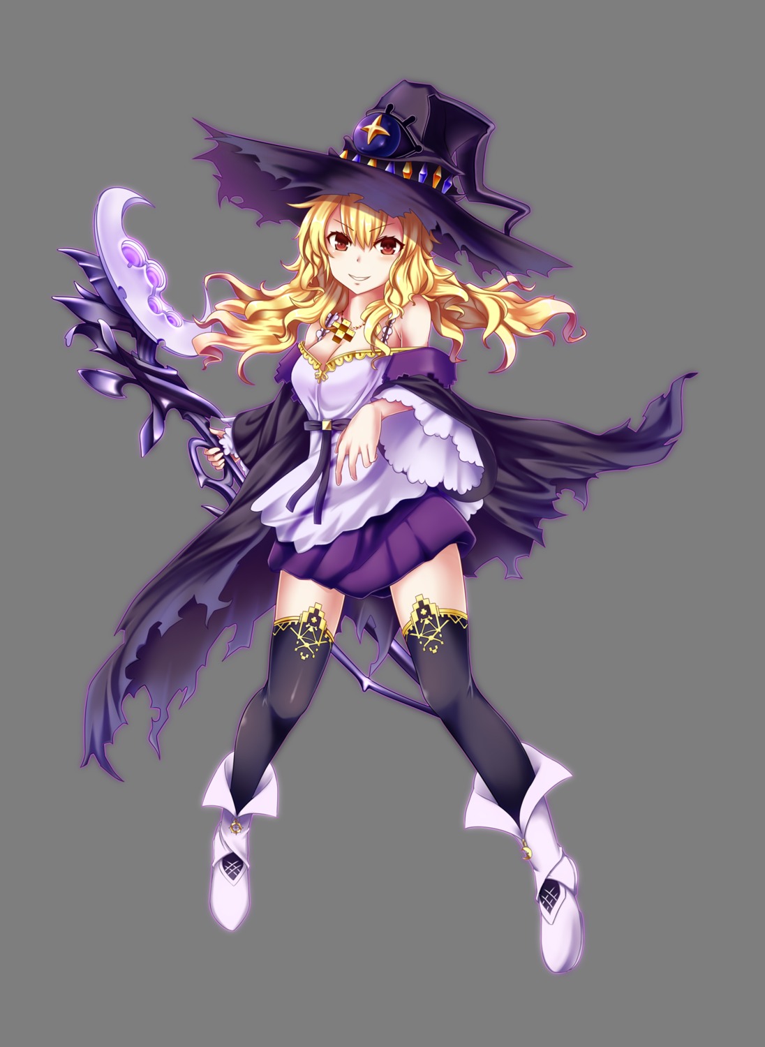 daria_dimensional_witch no_bra pesamaru shadowverse thighhighs transparent_png weapon witch