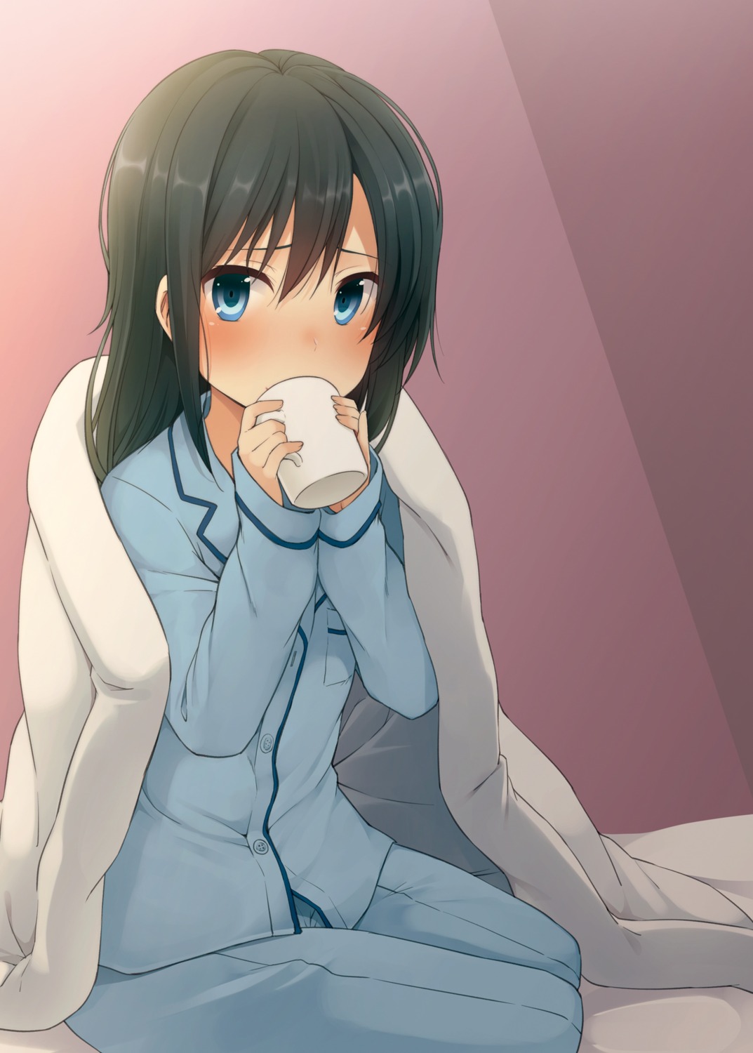 asashio_(kancolle) kantai_collection nagami_yuu pajama sheets