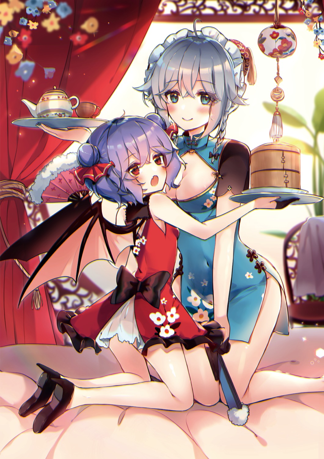 chinadress izayoi_sakuya kirero remilia_scarlet touhou