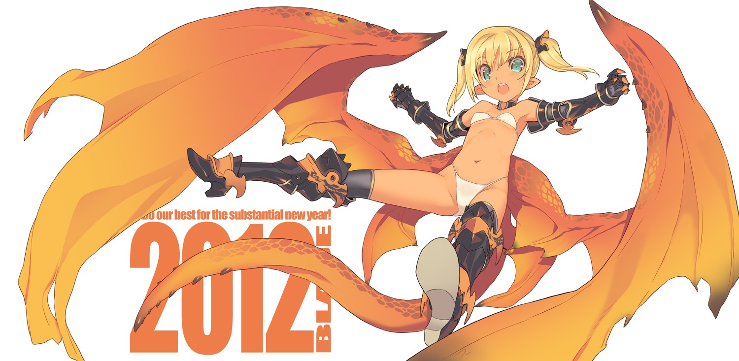 bikini blade loli swimsuits tail thighhighs wings