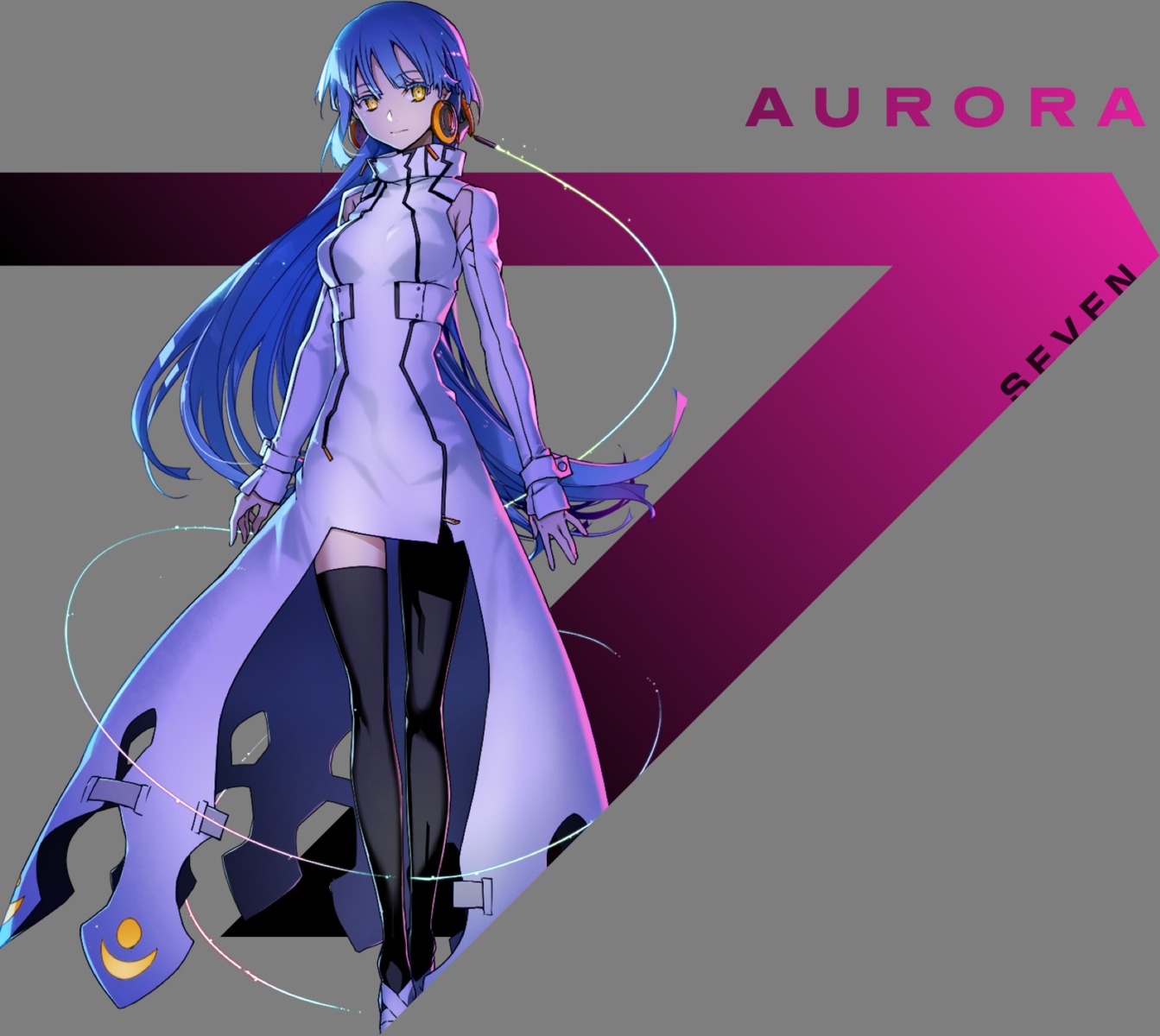 aurora_(seven's_code) headphones seven's_code tagme thighhighs transparent_png