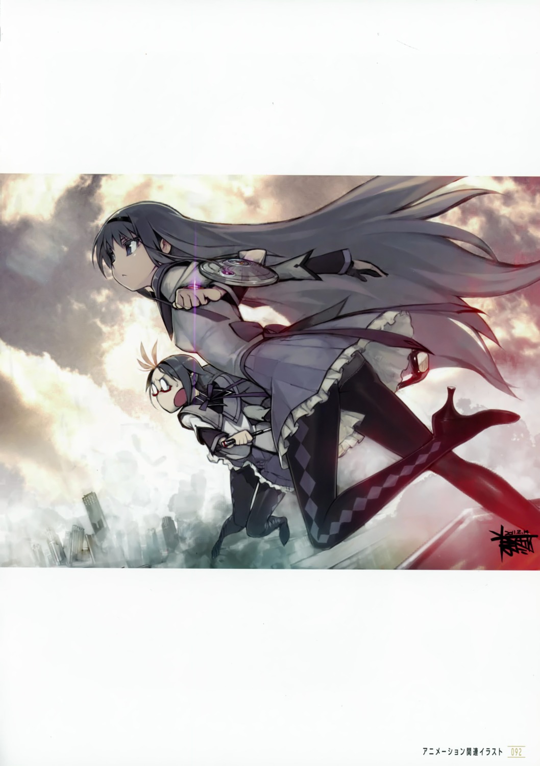 akemi_homura heels megane namaniku_atk pantyhose puella_magi_madoka_magica