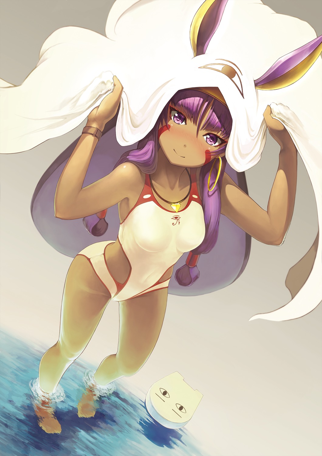 animal_ears bunny_ears fate/grand_order nitocris_(fate/grand_order) swimsuits wet yoka1chi
