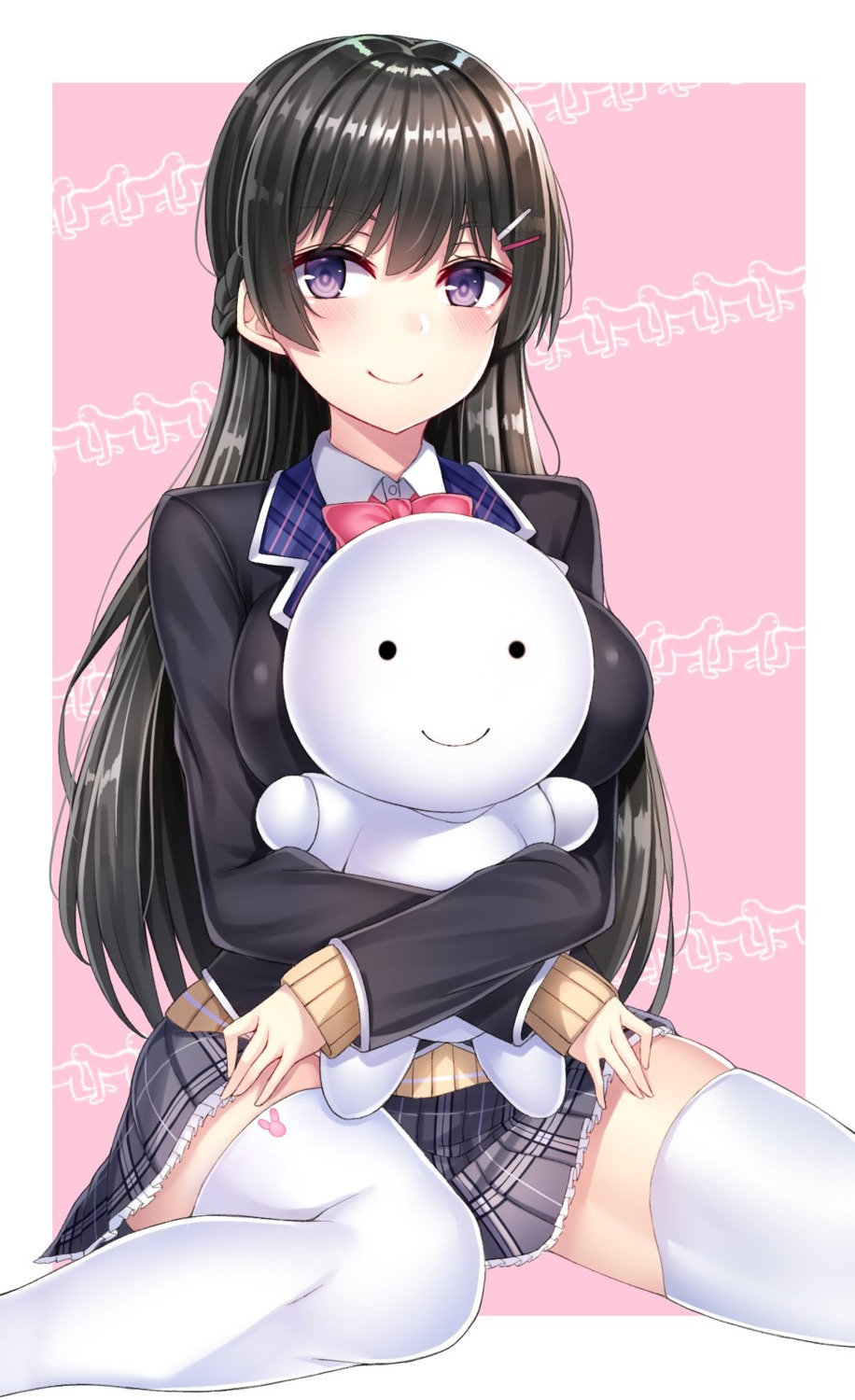 nano_(artist) nijisanji seifuku sweater thighhighs tsukino_mito