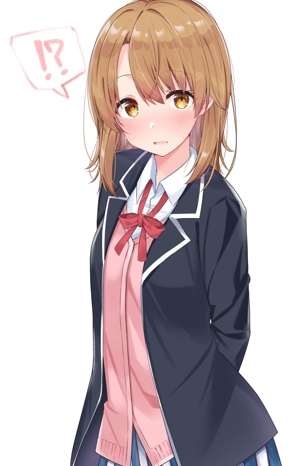 doorknoble isshiki_iroha seifuku sweater yahari_ore_no_seishun_lovecome_wa_machigatteiru.