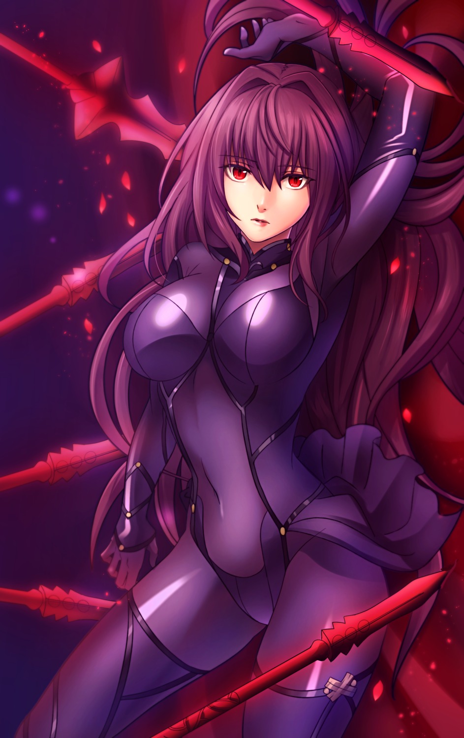bodysuit fate/grand_order fate/stay_night scathach_(fate/grand_order) shimo_(s_kaminaka) weapon