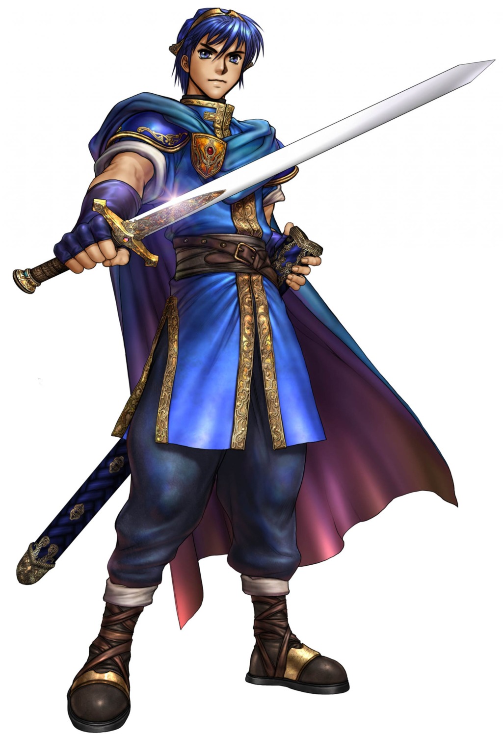 fire_emblem fire_emblem:_shin_ankoku_ryuu_to_hikari_no_ken male marth nintendo shirow_masamune sword