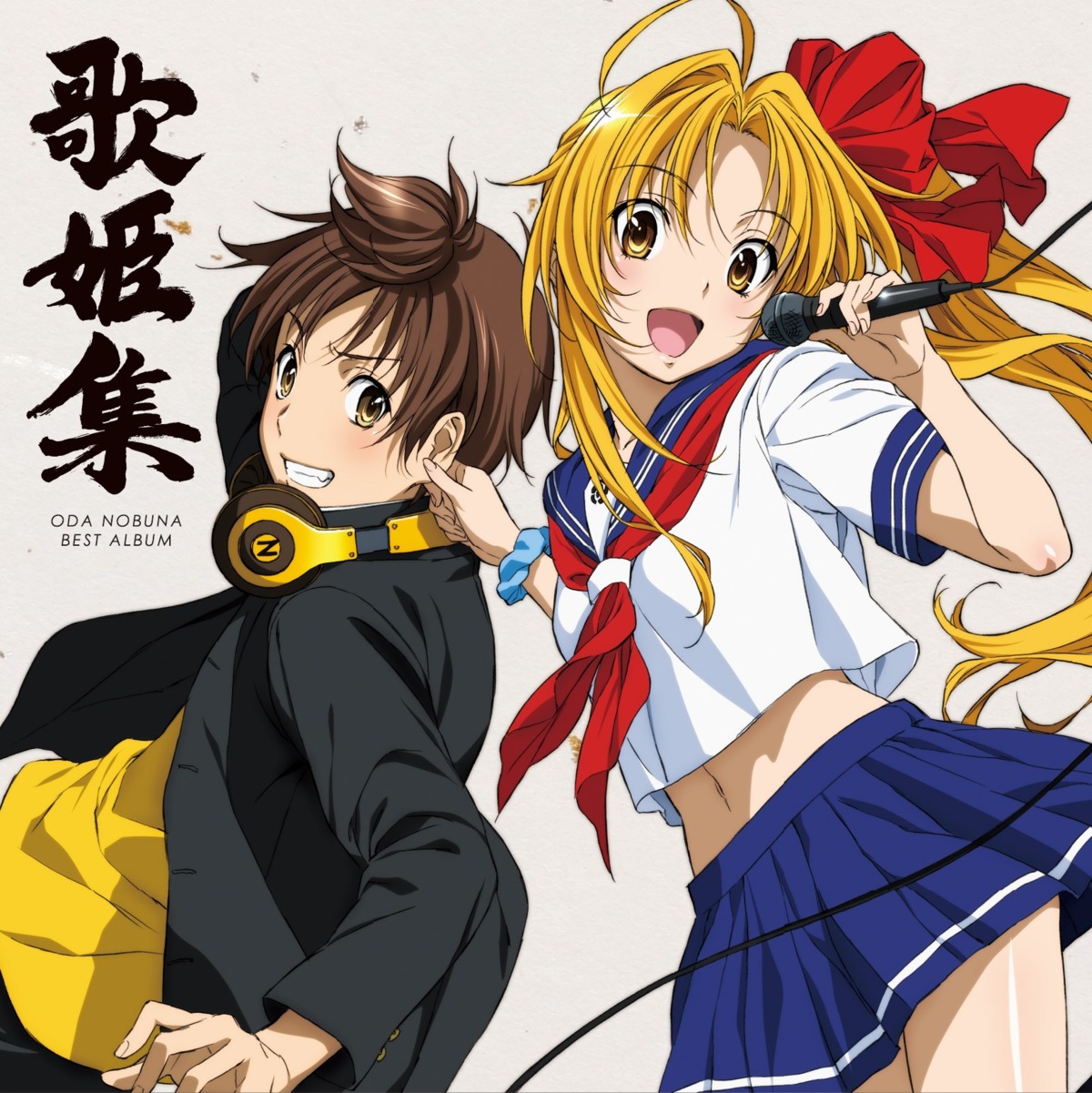 disc_cover headphones oda_nobuna oda_nobuna_no_yabou oda_nobunaga seifuku