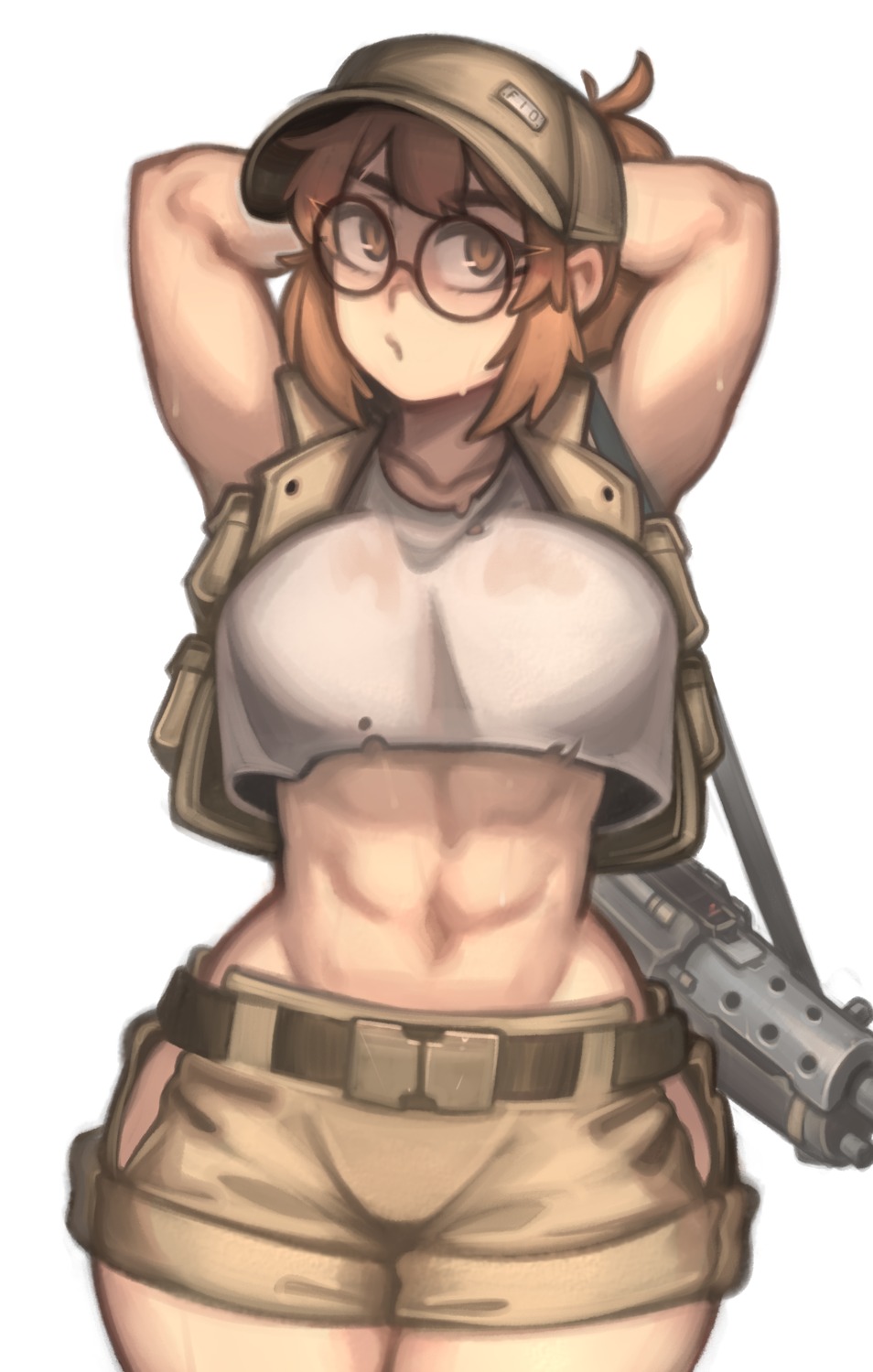 fio_germi gun kelvin_hiu megane metal_slug see_through torn_clothes wet