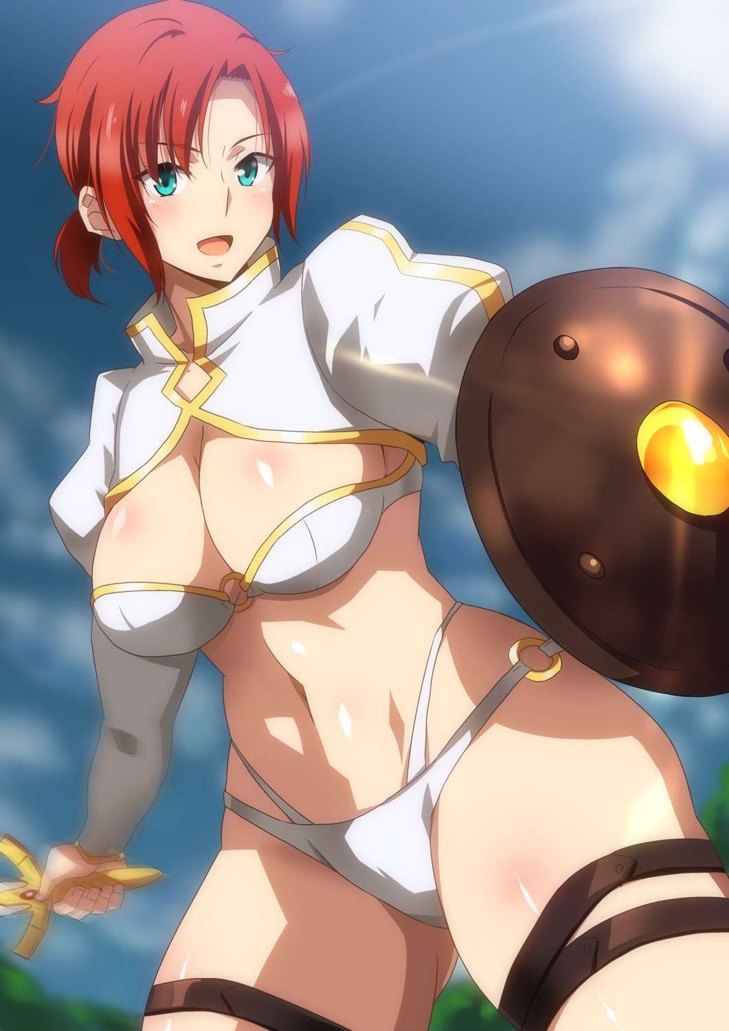 bikini_armor boudica_(fate/grand_order) fate/grand_order garter hara_(harayutaka) sword