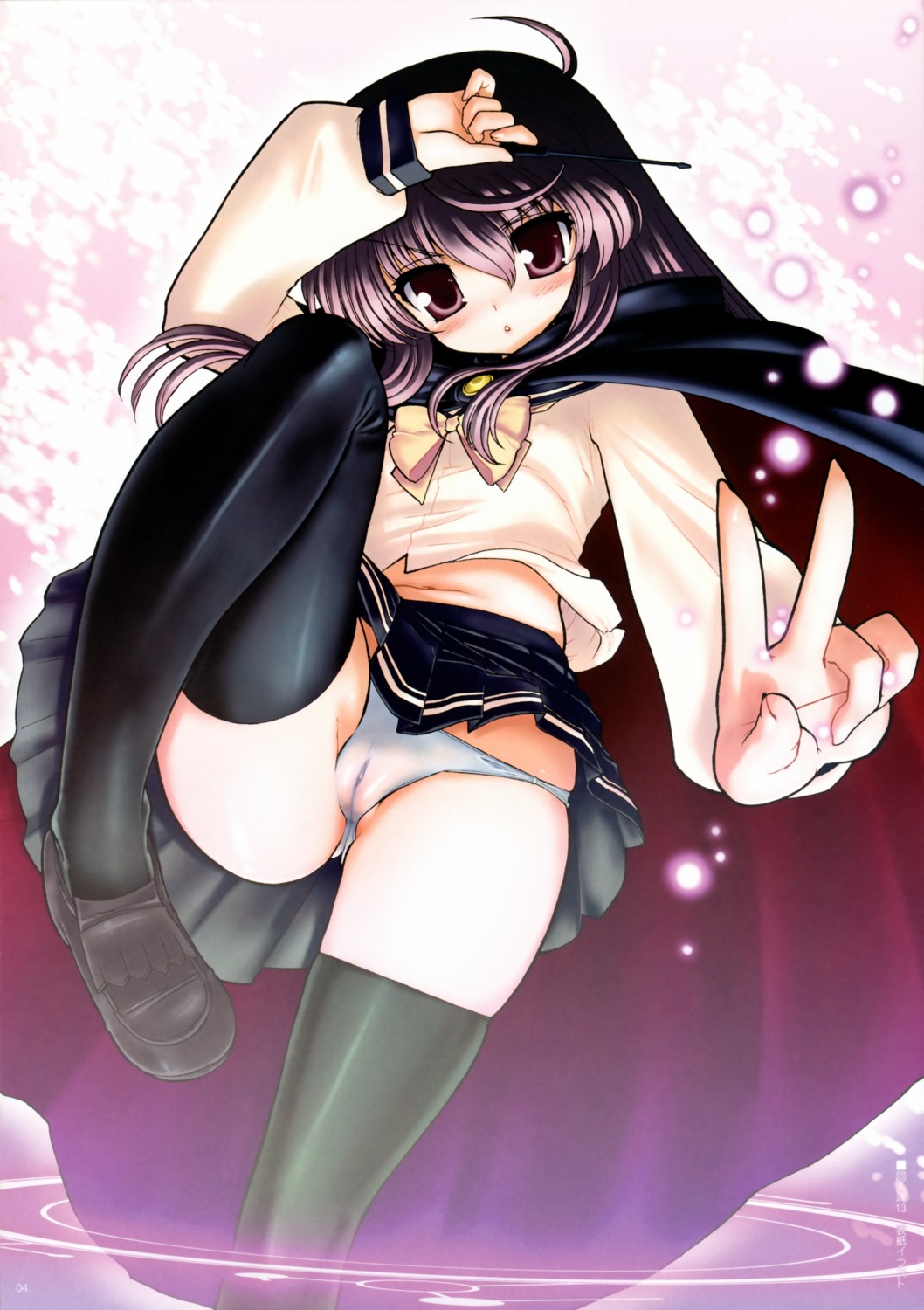 cameltoe kazumi_yoshiyuki matsumoto_drill_kenkyuujo pantsu see_through thighhighs