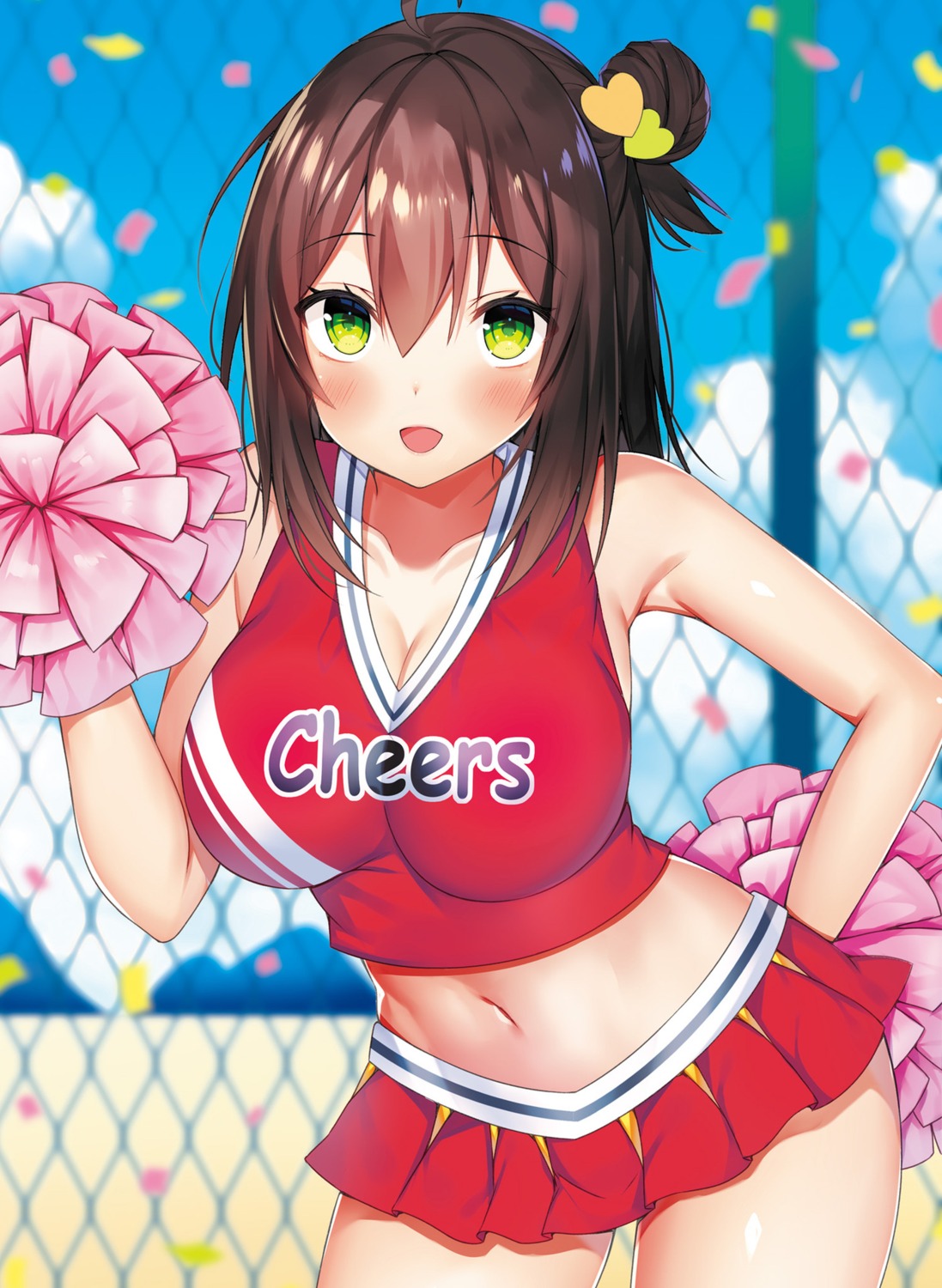 aozora_nan cheerleader cleavage