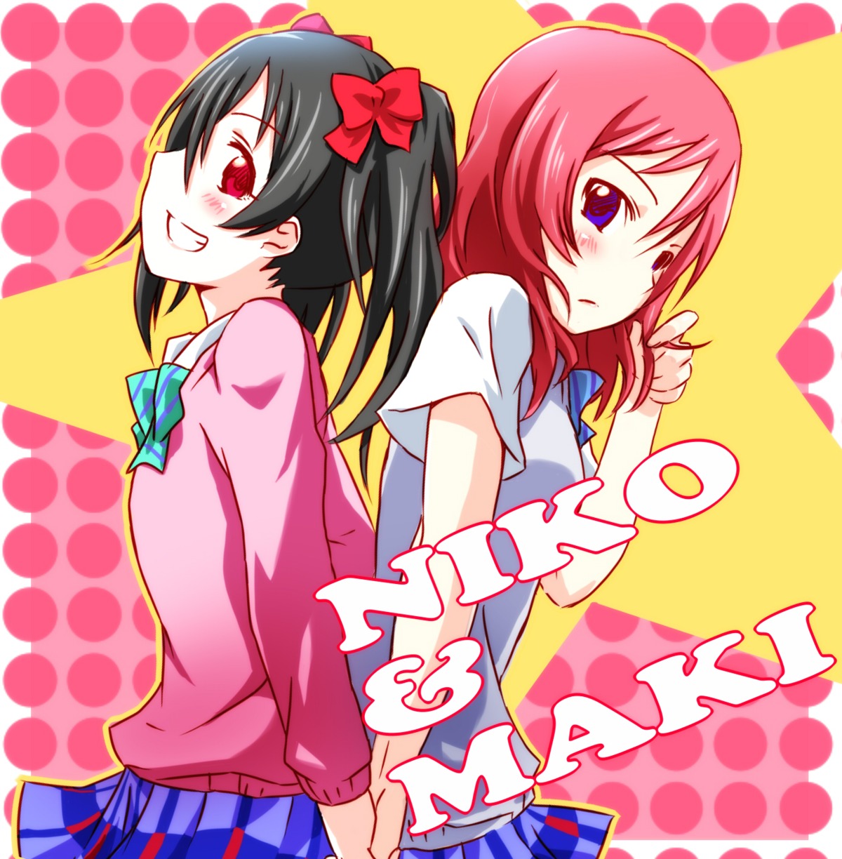 love_live! nishikino_maki nishina7 seifuku yazawa_nico