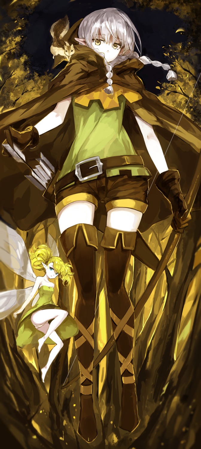 dragon's_crown elf elf_(dragon's_crown) pantsu pointy_ears saberiii tiki weapon