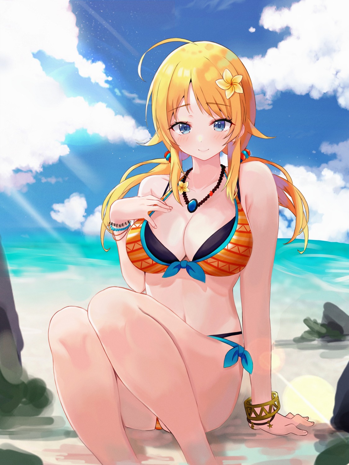 bikini cleavage hachimiya_meguru kano_(wi3028) swimsuits the_idolm@ster the_idolm@ster_shiny_colors