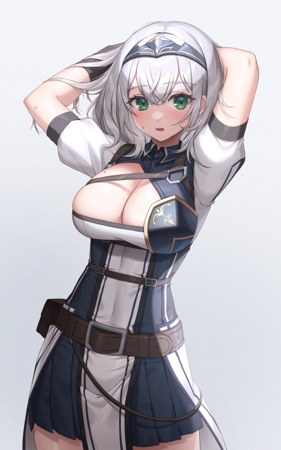 armor hololive no_bra shirogane_noel xiho_(xi_ho_)