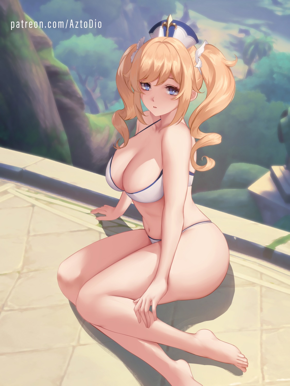 azto_dio barbara_(genshin_impact) bikini genshin_impact swimsuits