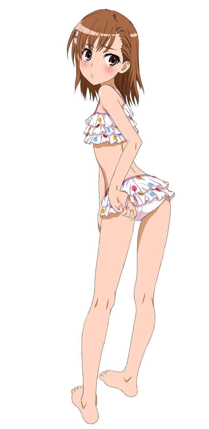 ass bikini falchion_(artist) feet misaka_mikoto photoshop swimsuits to_aru_kagaku_no_railgun to_aru_majutsu_no_index