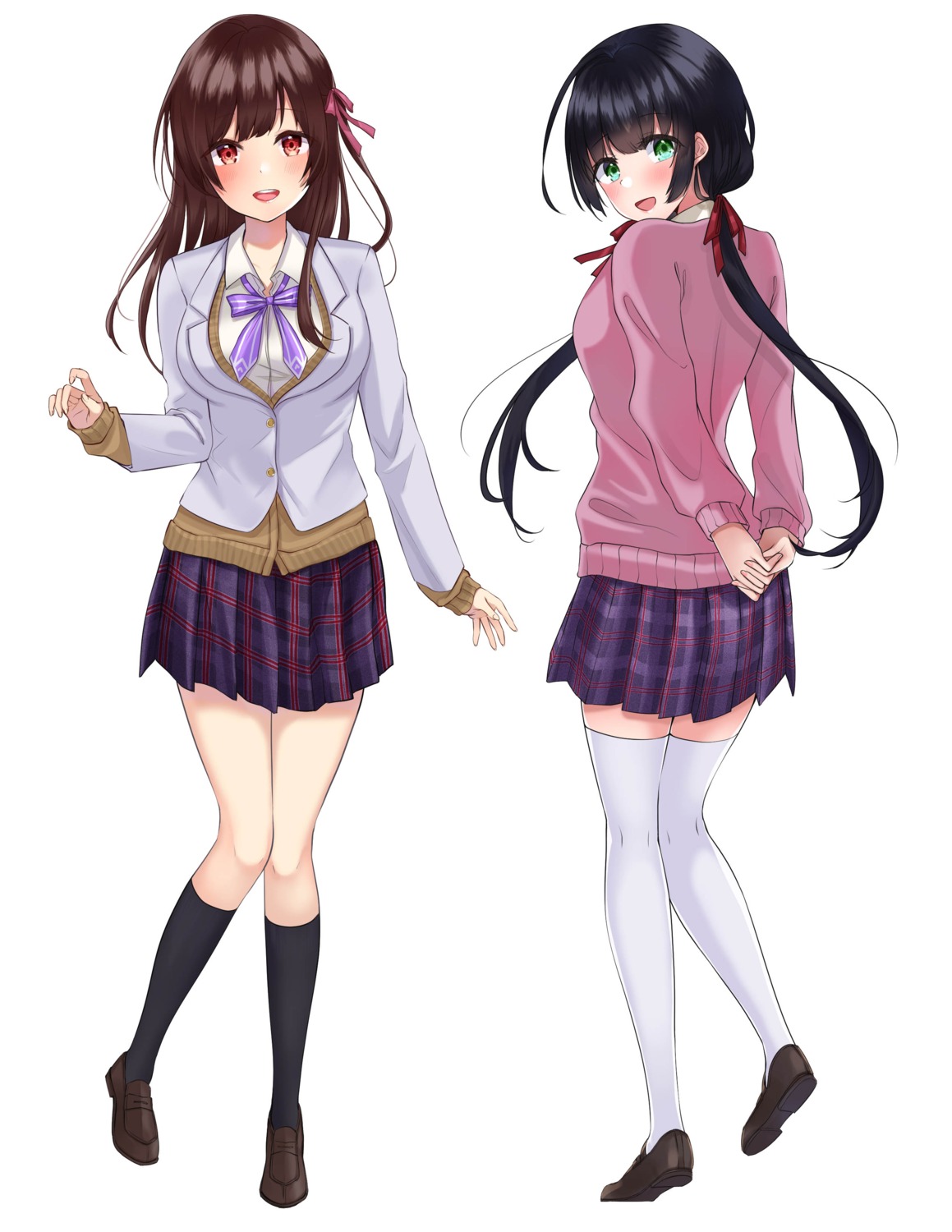 amaimomo seifuku sweater thighhighs