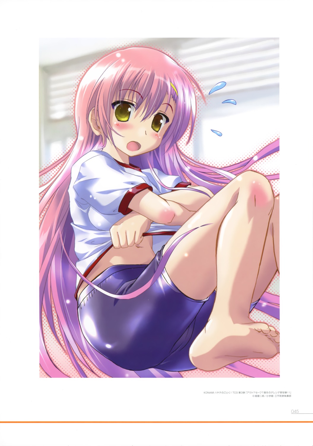 bike_shorts gym_uniform hayate_no_gotoku katsura_hinagiku komatsu_e-ji shirt_lift