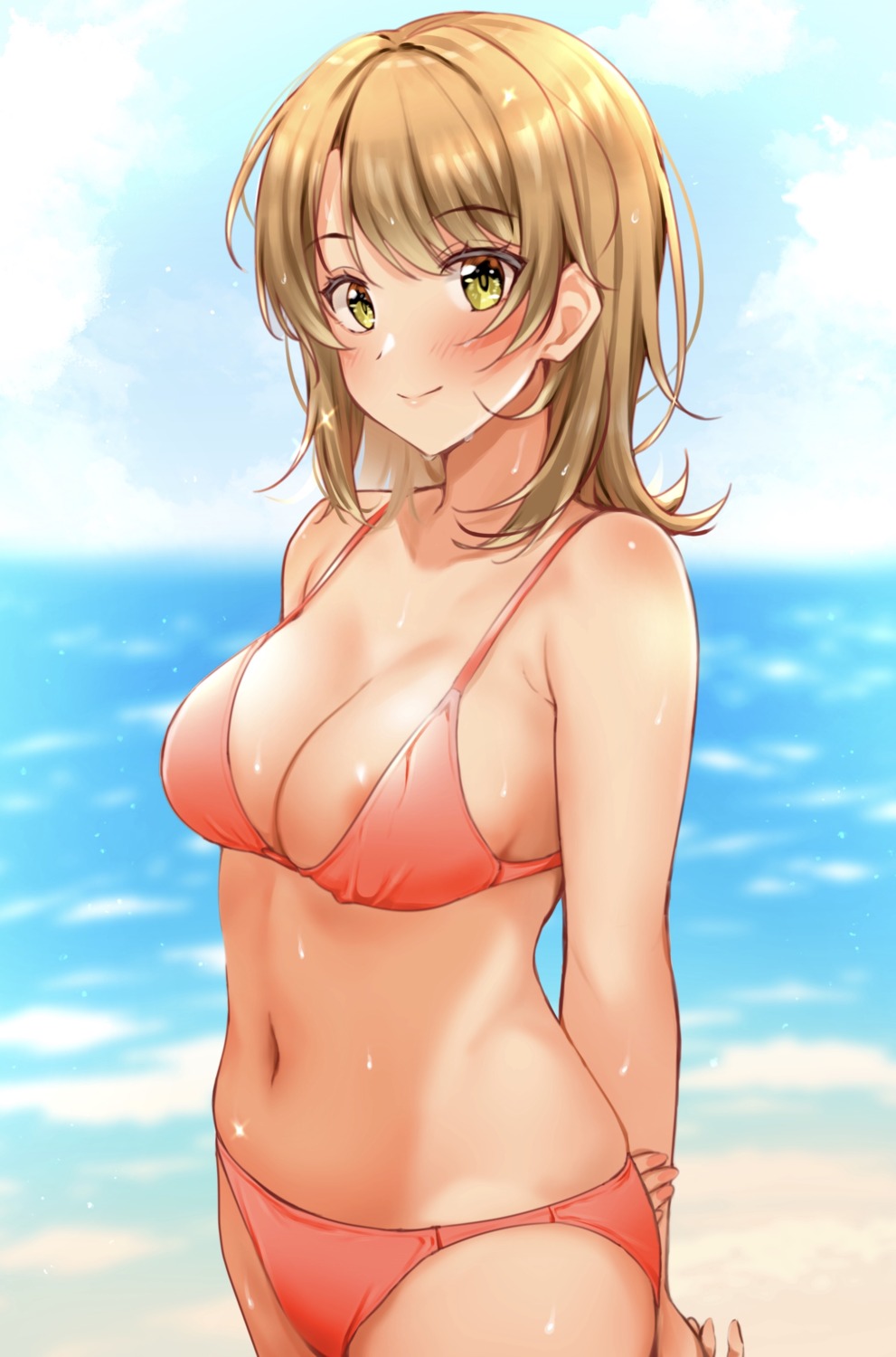 areola bikini isshiki_iroha nakamachi_machi swimsuits wet yahari_ore_no_seishun_lovecome_wa_machigatteiru.