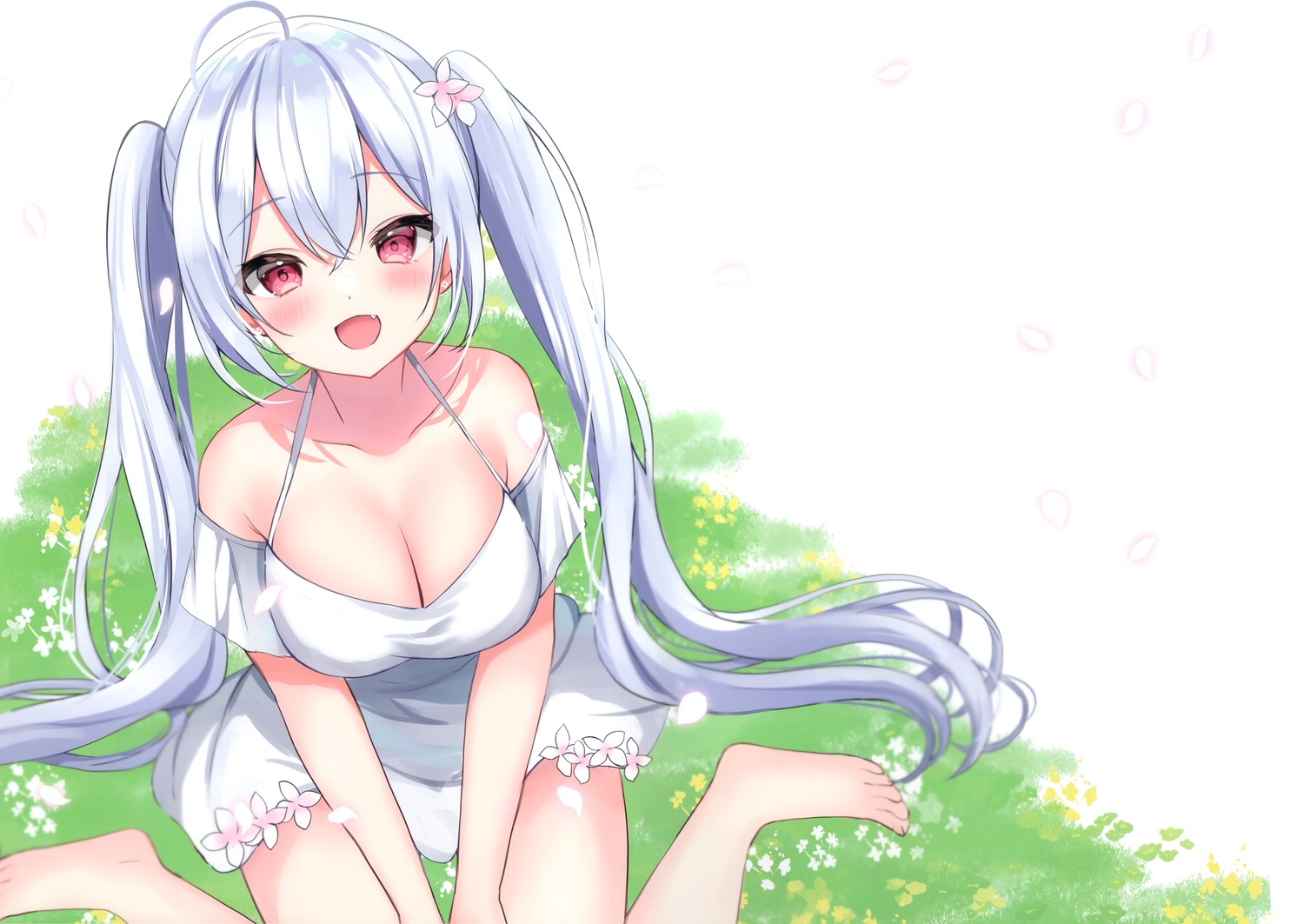 cleavage dress hamico omochi_box summer_dress