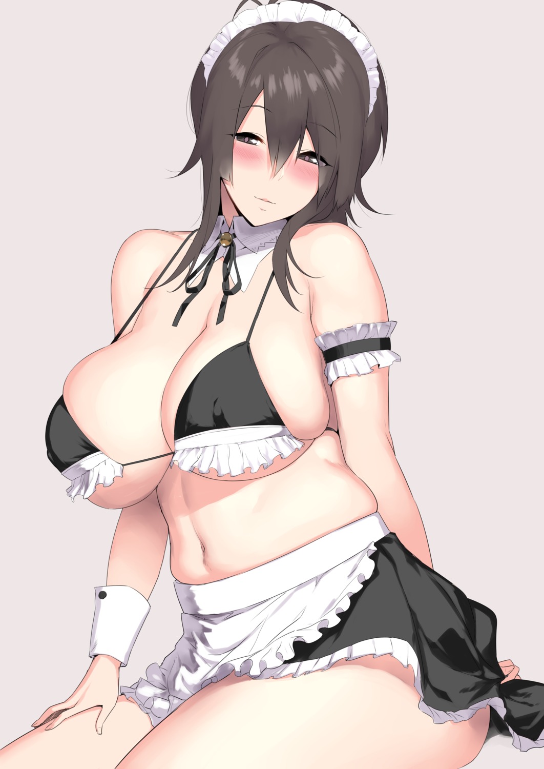 bikini erect_nipples hakai_shin maid swimsuits