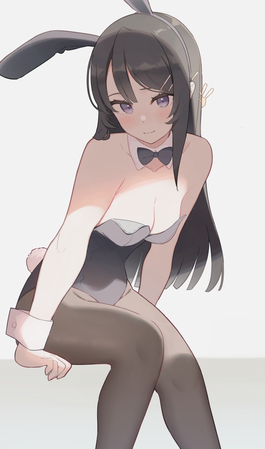 animal_ears asakura_nuruma bunny_ears bunny_girl no_bra pantyhose sakurajima_mai seishun_buta_yarou tail