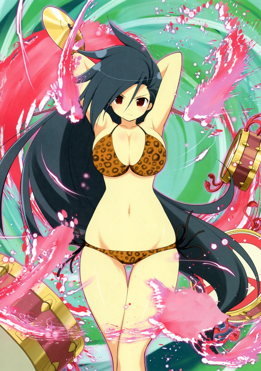 bikini cleavage scanning_artifacts senran_kagura swimsuits tachibana_(senran_kagura) yaegashi_nan