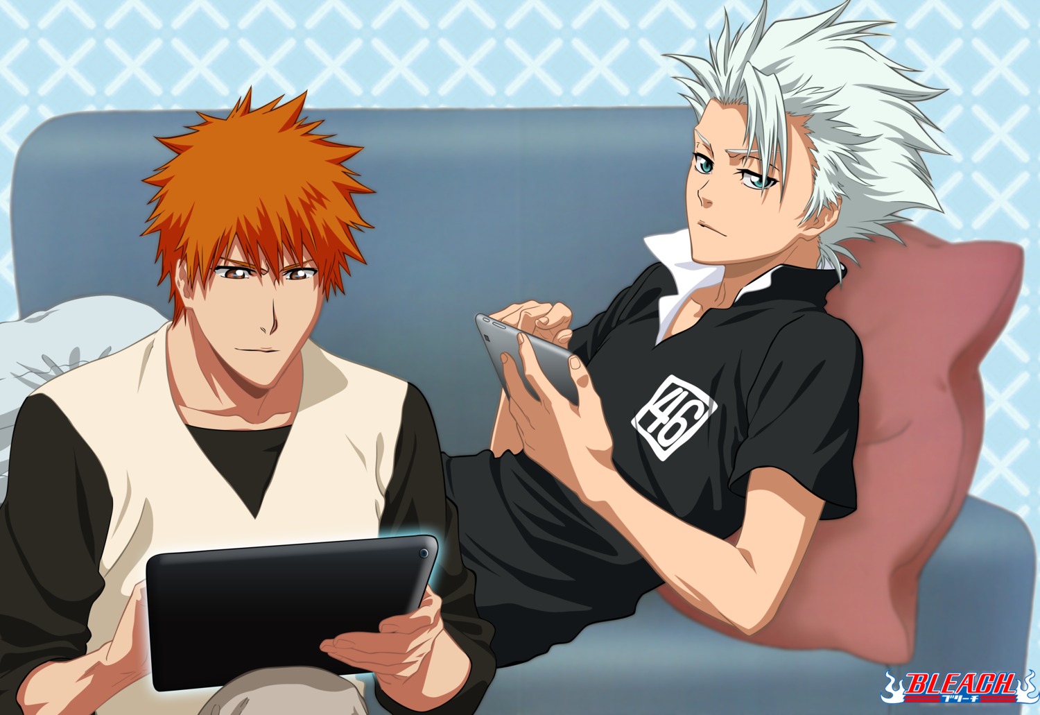 bleach hitsugaya_toushirou kurosaki_ichigo male narusailor