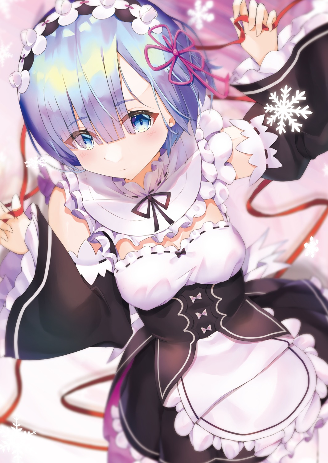 cleavage kxc7357 maid re_zero_kara_hajimeru_isekai_seikatsu rem_(re_zero)