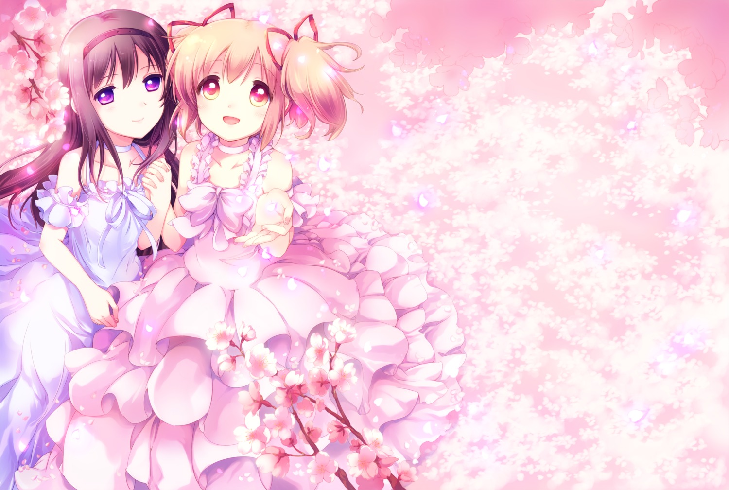 akemi_homura dress kaname_madoka puella_magi_madoka_magica yamada_ako