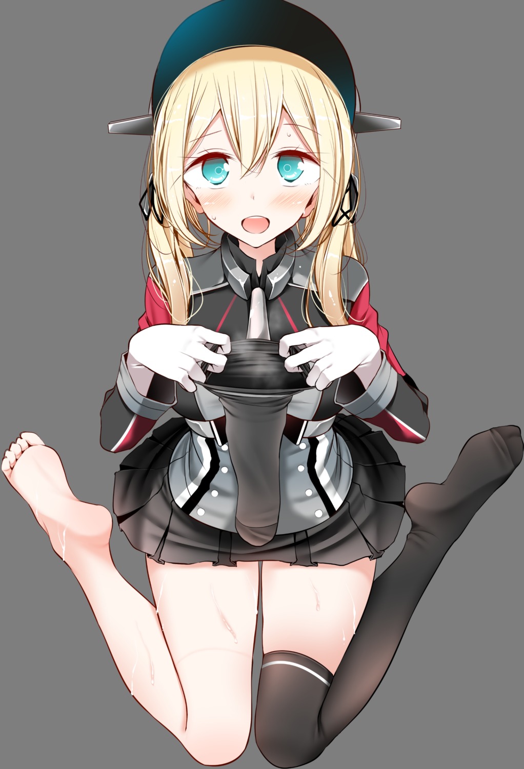 feet kantai_collection oouso prinz_eugen_(kancolle) thighhighs transparent_png uniform