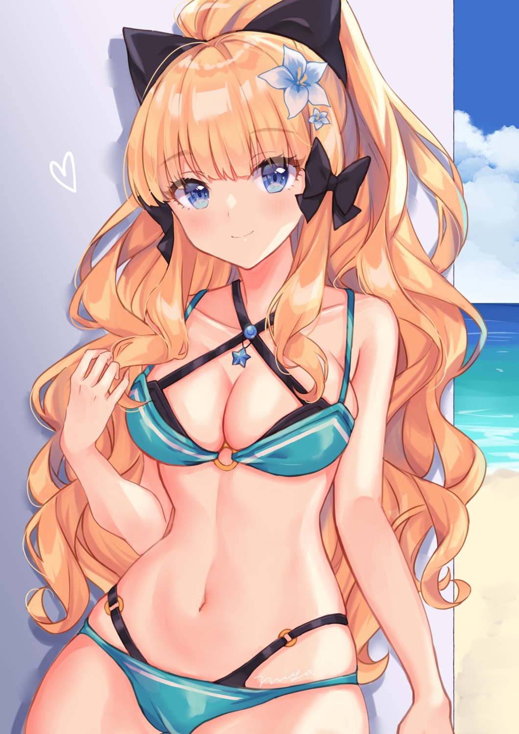 bikini miyakoto princess_connect princess_connect!_re:dive sasaki_saren swimsuits