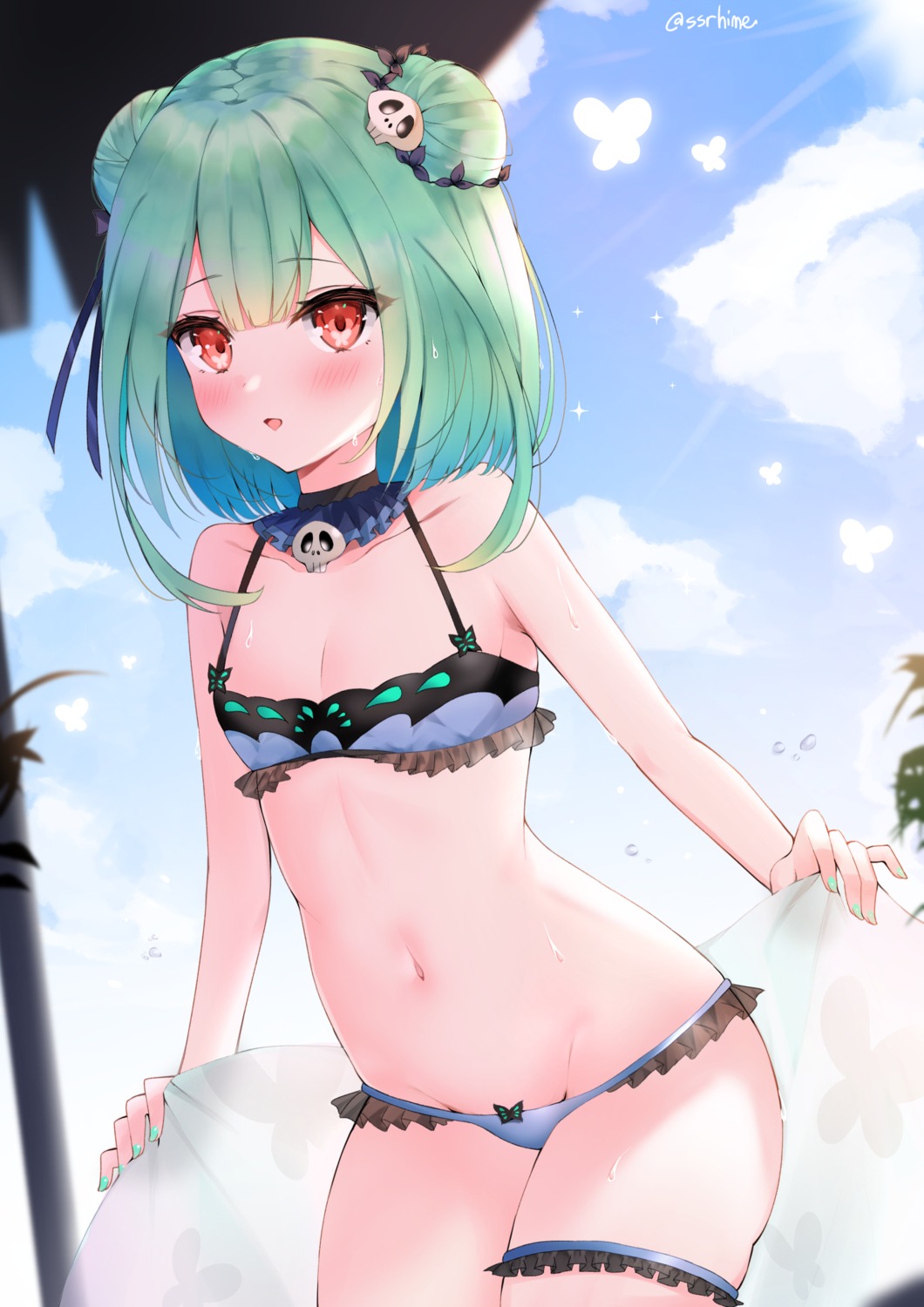 bikini garter himexin hololive swimsuits uruha_rushia