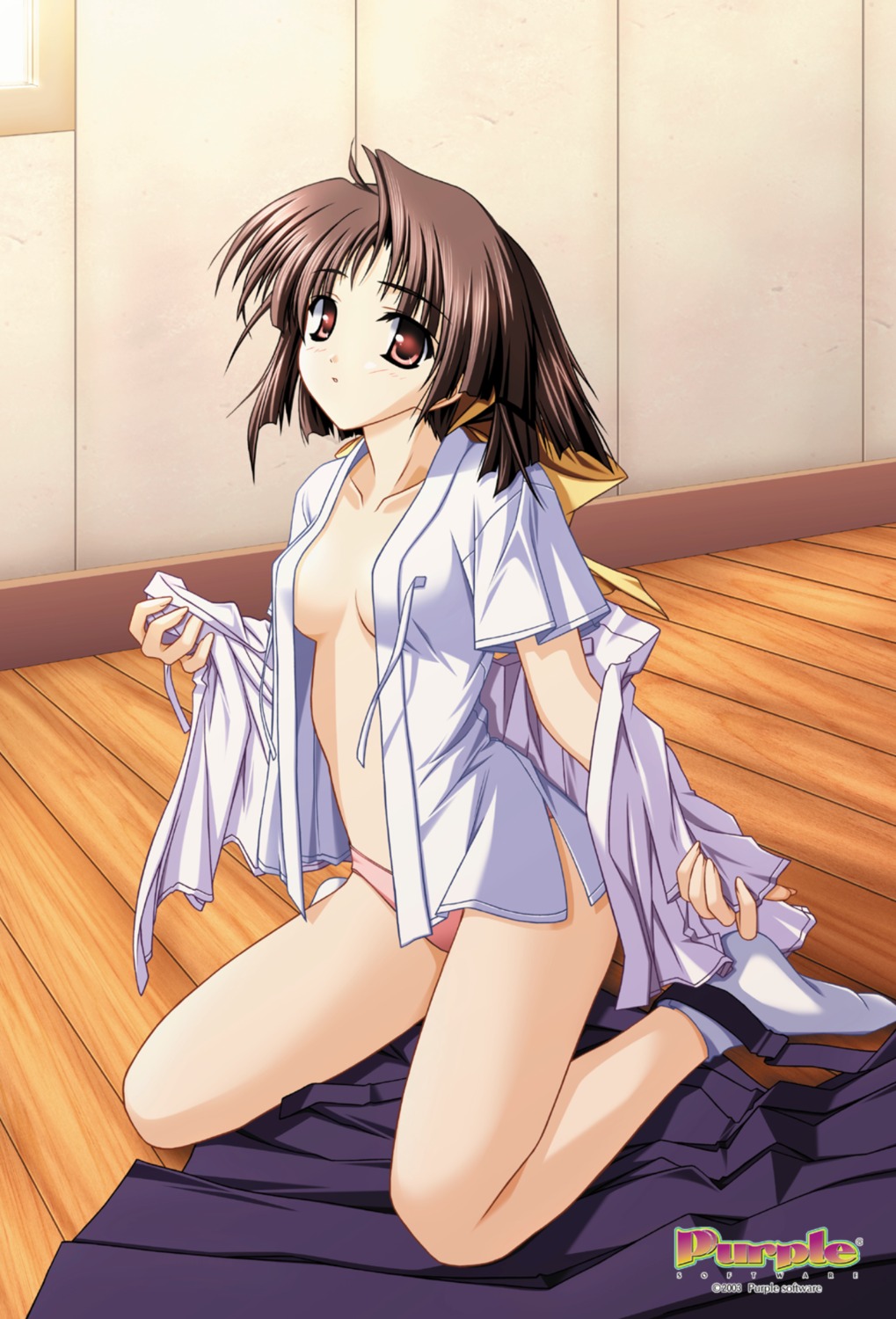 ariga_miki natsuiro_komachi no_bra open_shirt pantsu purple_software tsukimori_hiro