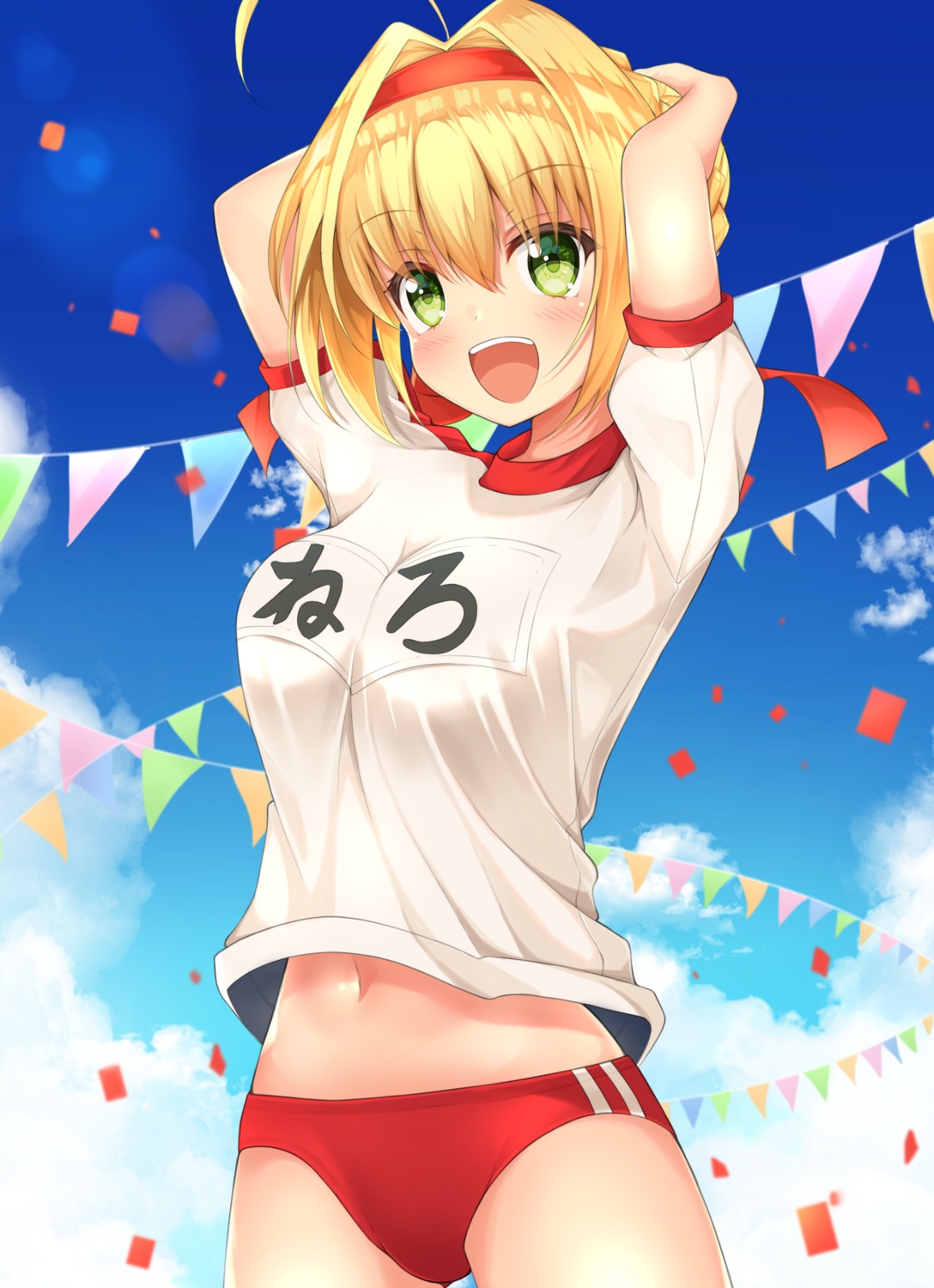 buruma fate/grand_order gym_uniform mottsun_(i_40y) saber_extra