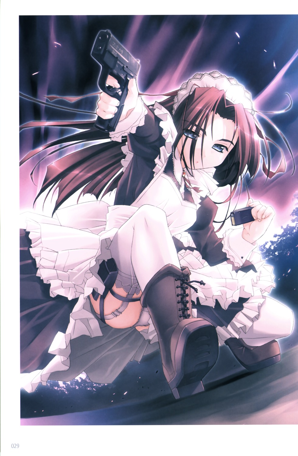 akata_itsuki gun maid pantsu stockings thighhighs