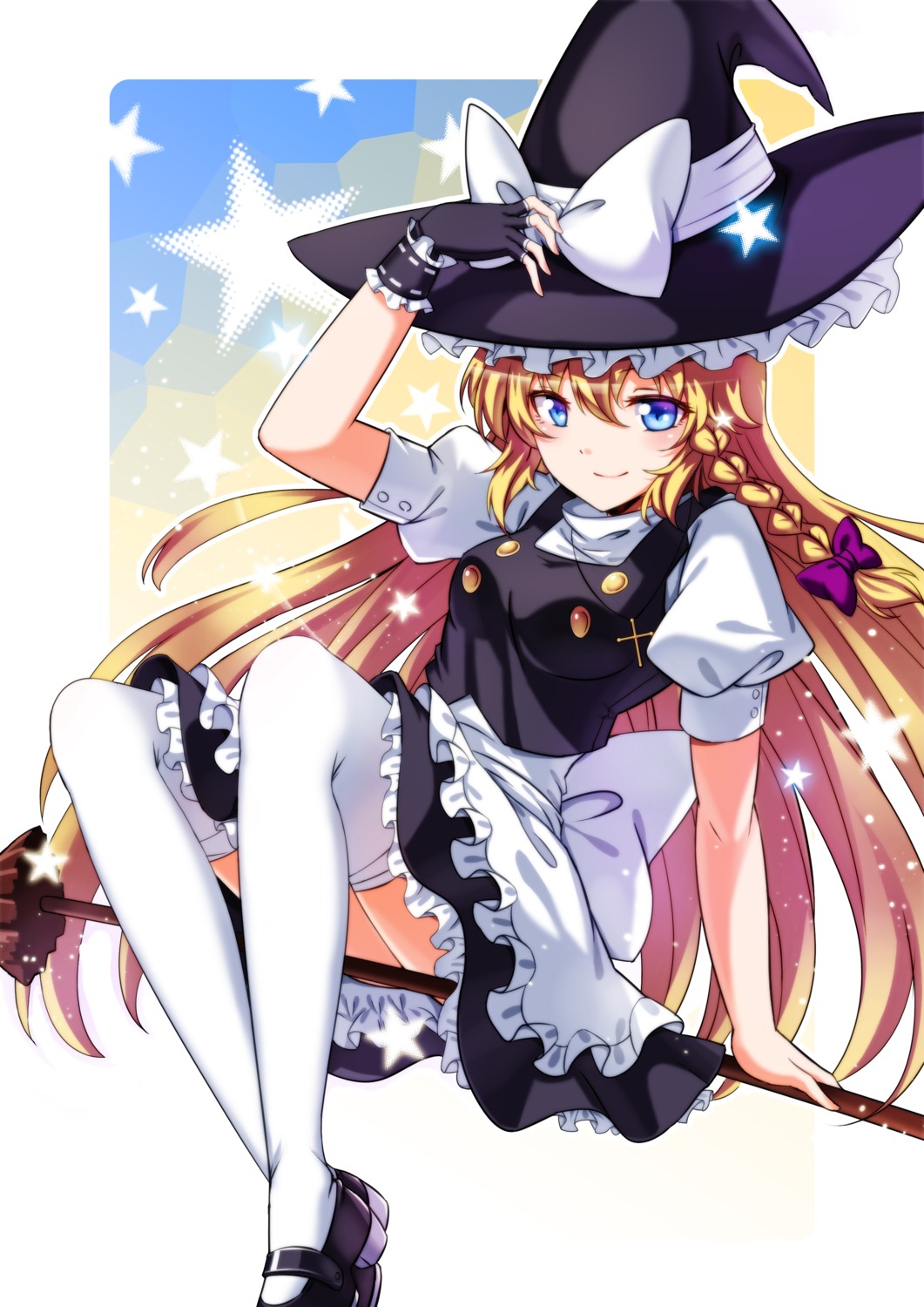 kirisame_marisa koissa thighhighs touhou witch