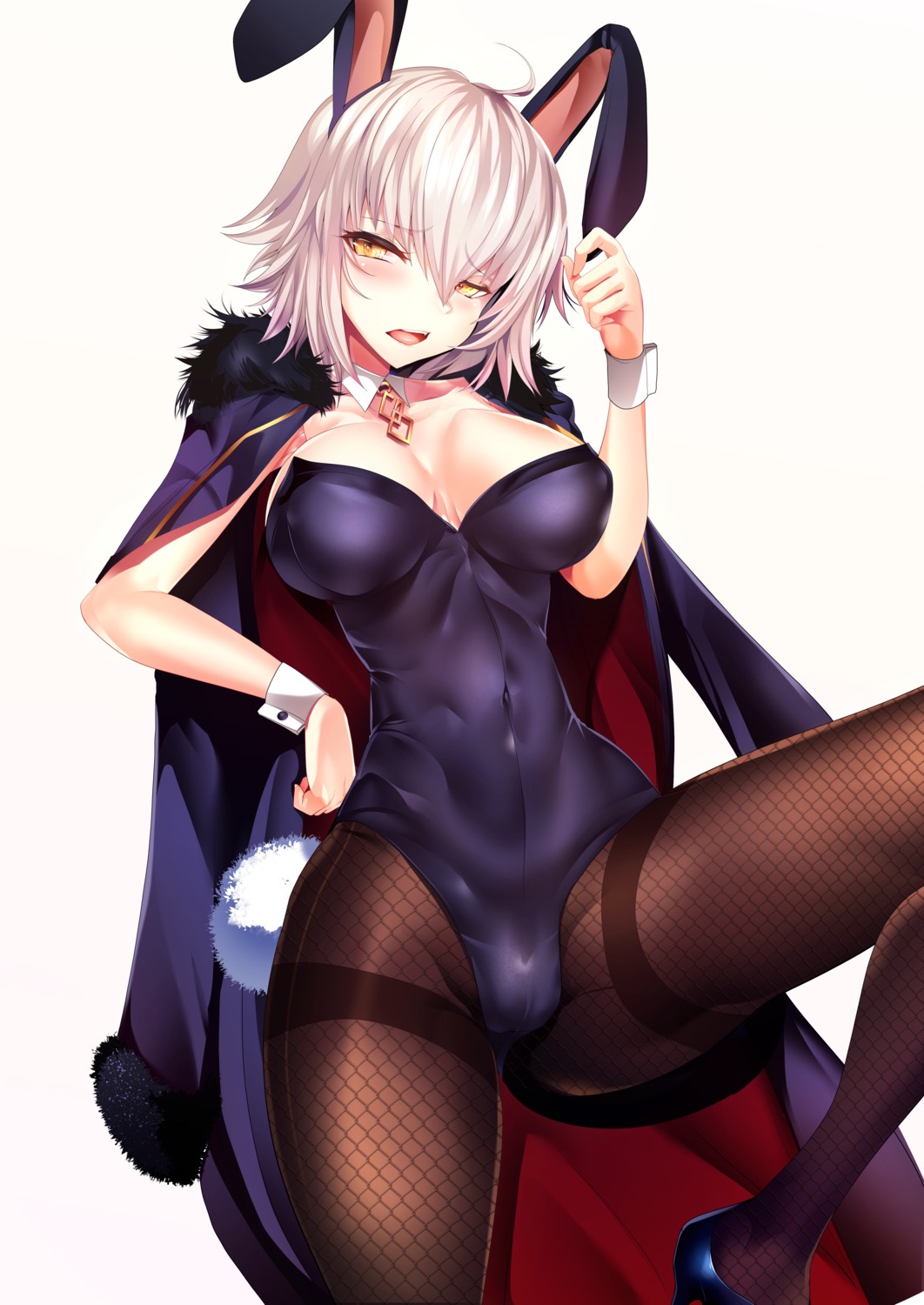 animal_ears bunny_ears bunny_girl cameltoe cleavage erect_nipples fate/grand_order fishnets heels jeanne_d'arc jeanne_d'arc_(alter)_(fate) pantyhose silly tail