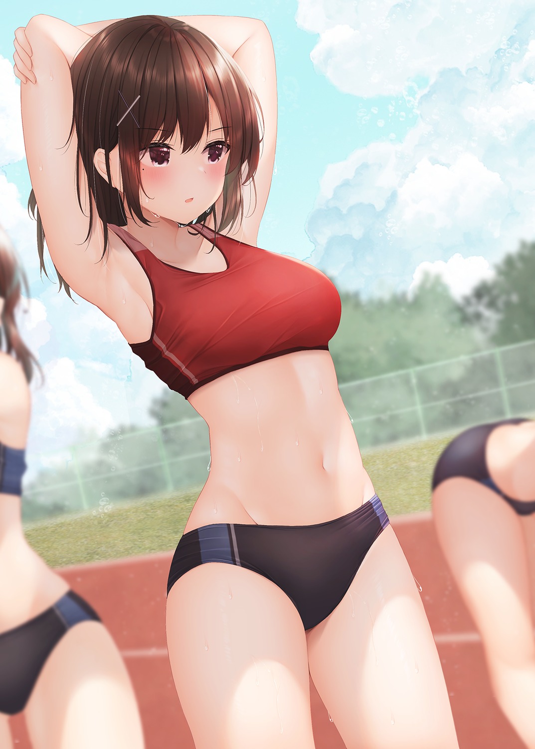 buruma gym_uniform minato_ojitan wet