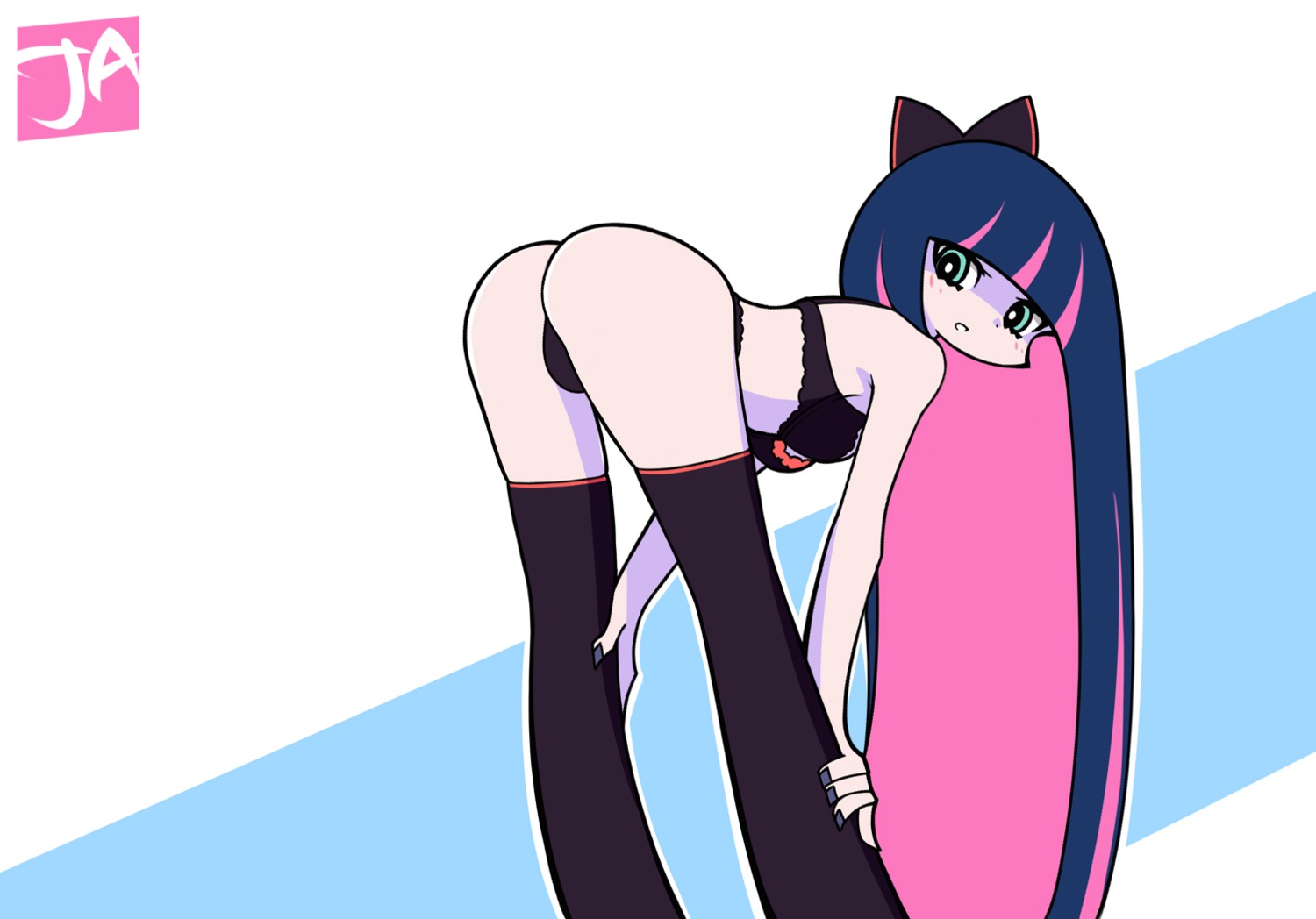 ass bra j_adsen pantsu panty_&_stocking_with_garterbelt stocking thighhighs thong