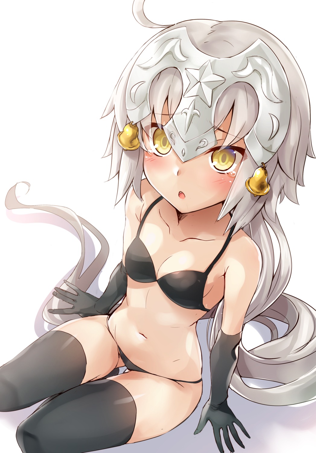 bikini cleavage fate/grand_order jeanne_d'arc_alter_santa_lily samoore swimsuits thighhighs