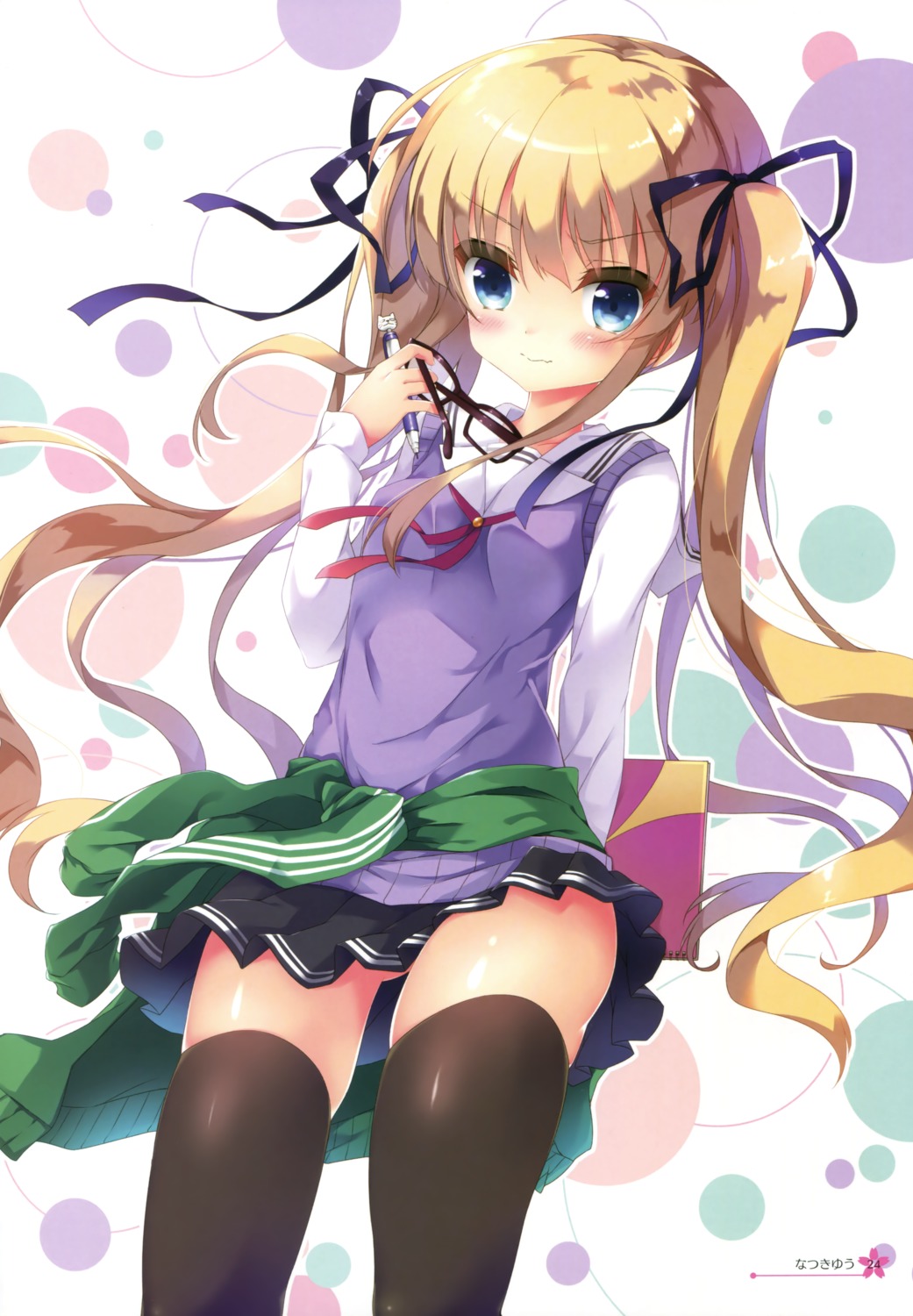 natsuki_yuu saenai_heroine_no_sodatekata saenai_heroine_no_sodatekata_flat sawamura_spencer_eriri seifuku thighhighs