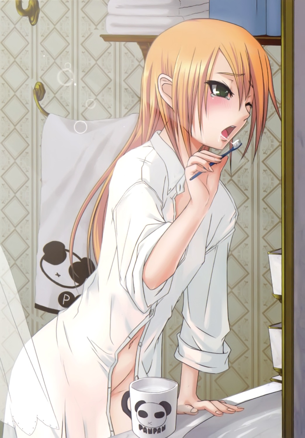 blazblue bottomless dress_shirt fixme no_bra noel_vermillion tagme