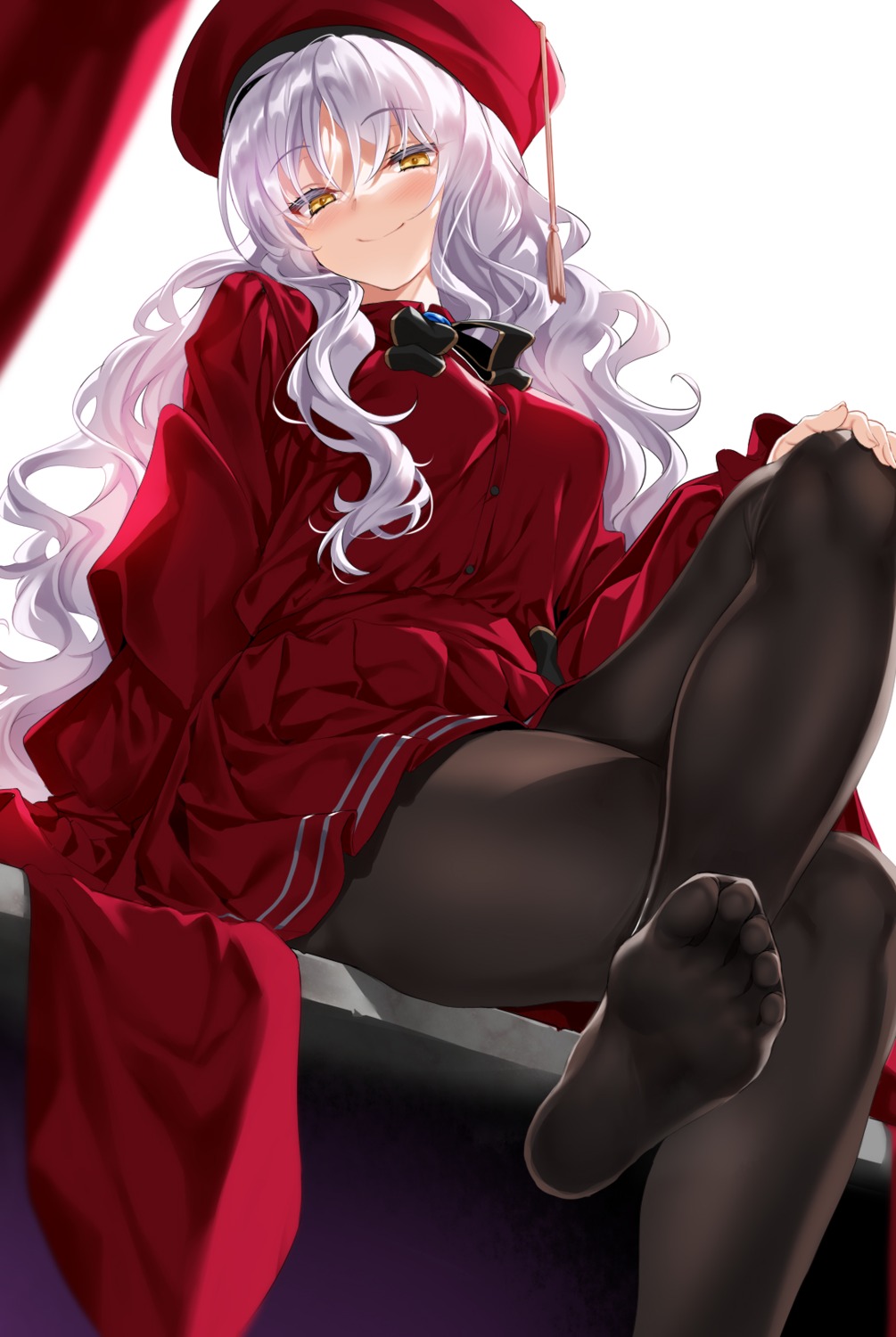 caren_hortensia cle_masahiro fate/grand_order fate/hollow_ataraxia fate/stay_night feet pantyhose skirt_lift